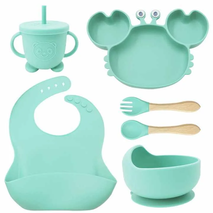 الأكثر مبيعًا سيليكون لطعام الأطفال مجموعة . Best Selling Silicone Baby Food Set