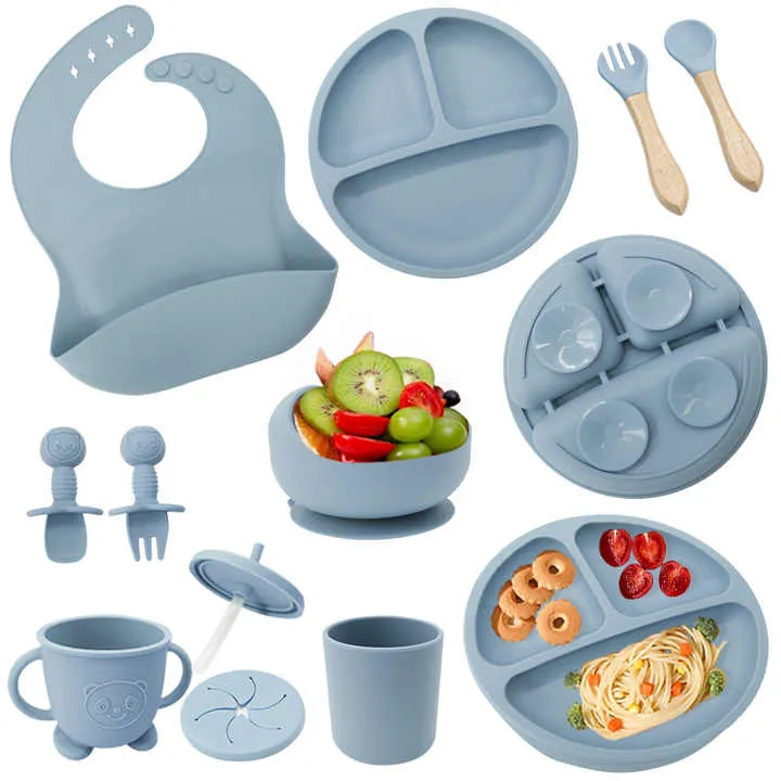 الأكثر مبيعًا سيليكون لطعام الأطفال مجموعة . Best Selling Silicone Baby Food Set