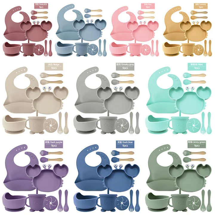 الأكثر مبيعًا سيليكون لطعام الأطفال مجموعة . Best Selling Silicone Baby Food Set