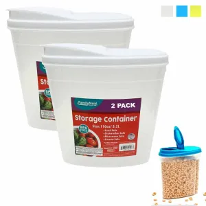 2 Pack Airtight Food Storage Containers Set Kitchen Pantry Organization Cereal
