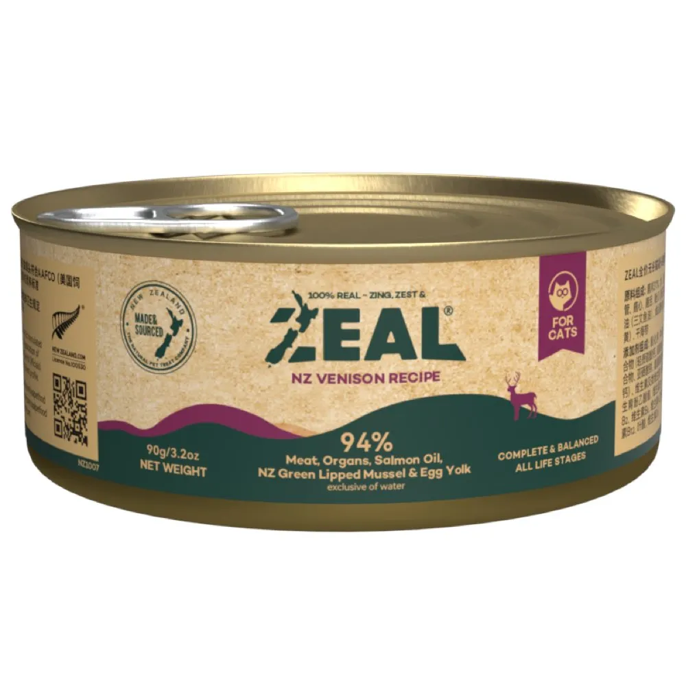 25% OFF: Zeal Venison Recipe Grain-Free Canned Cat Food 90g