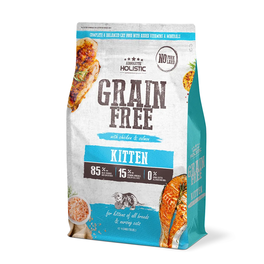 Absolute Holistic Cat Grain Free Kitten Chicken & Salmon 10lb