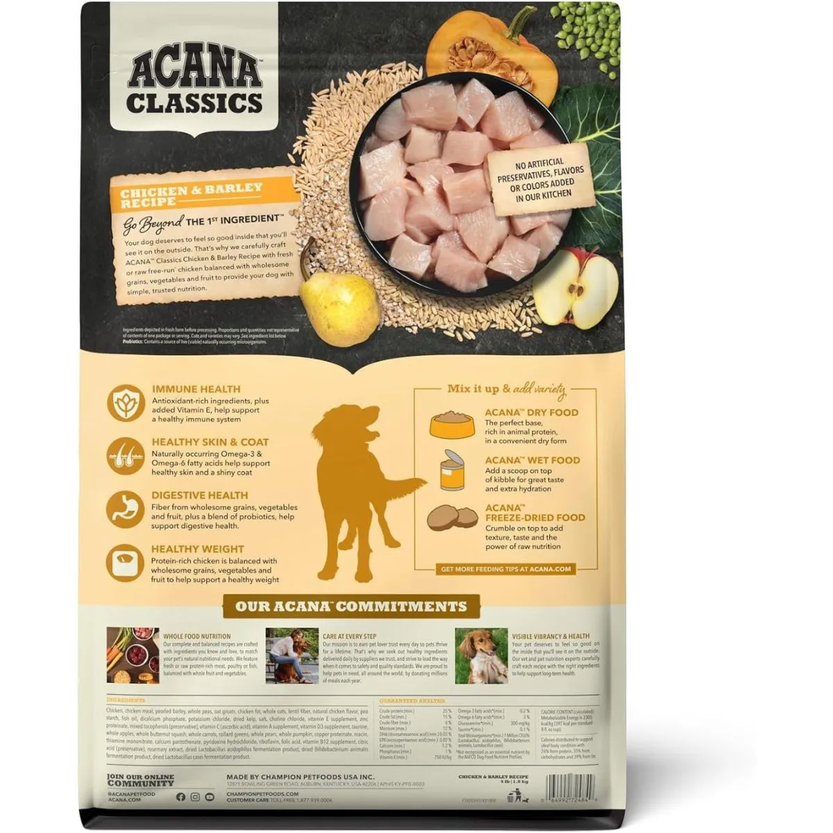 Acana Classics Chicken and Barley Dry Dog Food 4lb