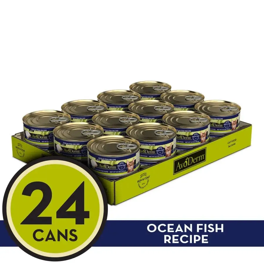 AvoDerm Natural Ocean Fish Formula Wet Cat Food 24ea/5.5 oz