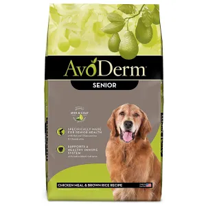 AvoDerm Natural Senior Chicken & Brown Rice Formula Dry Dog Food 26lb