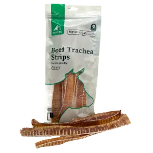 BarkNBig USA Beef Trachea Strips Dog Treat, 10-12in