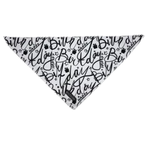 Big & Little Dogs Black & White Birthday Bandana