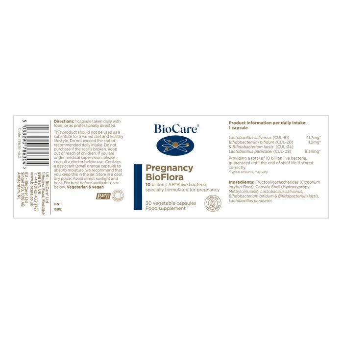 BioCare Pregnancy BioFlora 30 Capsules