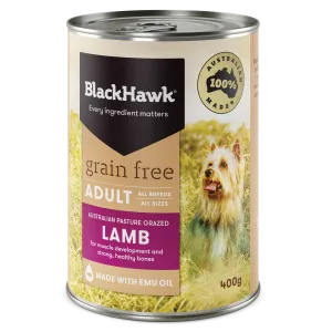 Black Hawk Grain Free Adult Lamb Wet Dog Food 400g x 12