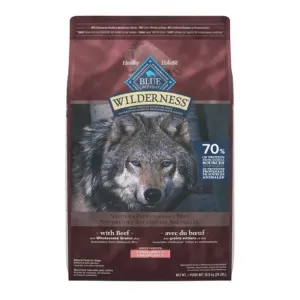 Blue Buffalo Wilderness Large Breed Beef With Grain Dog Food 24lb