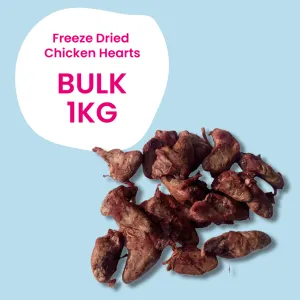Bulk Freeze Dried Chicken Hearts Treats (Unpackaged)