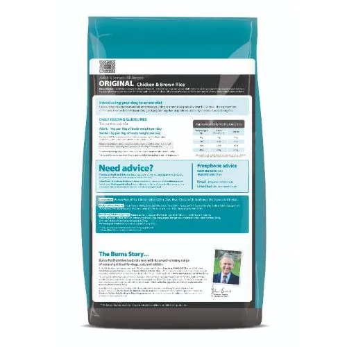Burns Dog Food Original Chicken & Brown Rice  6KG