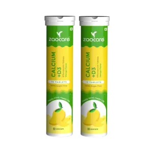 Calcium & Vitamin D3 Effervescent Tablets Combo for Men & Women |  Pack of 2 (15 tablets each)