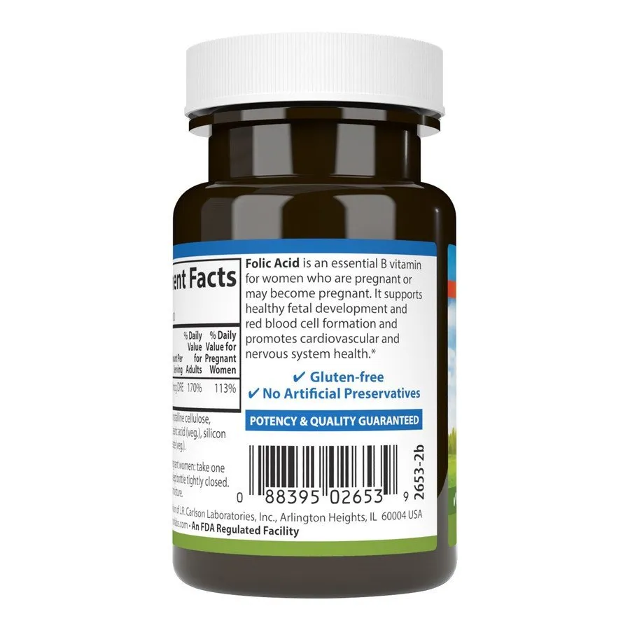 Carlson Laboratories Folic Acid 400mcg 300 Caplet