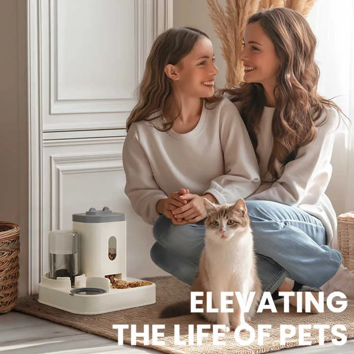 Cat Dog Water Dispenser Cat Food-موزع مياه للقطط والكلاب