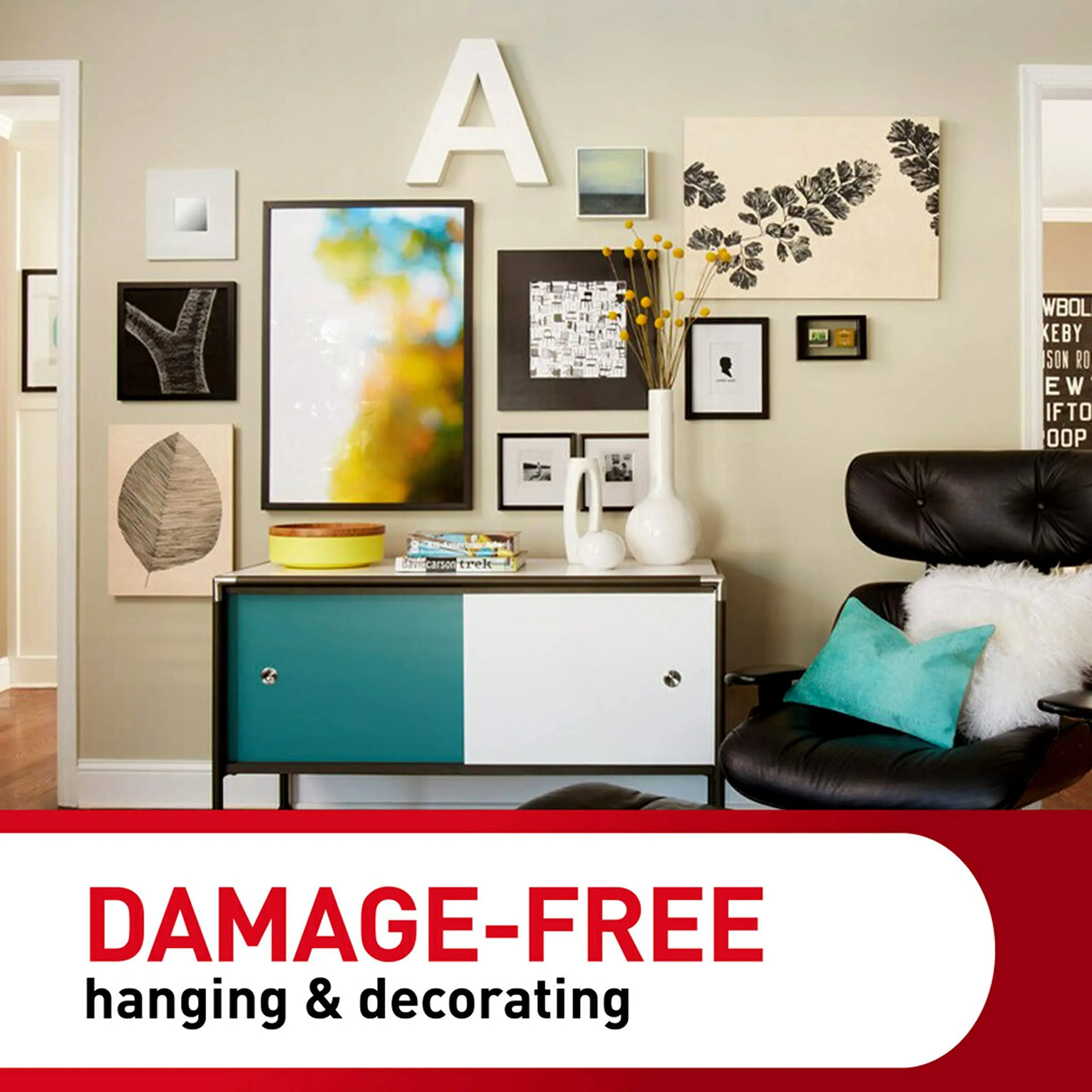 Command Picture Hanging Strips Variety Pack, Damage Free Hanging Picture Hangers, No Tools Wall Hanging Strips for Living Spaces, White, 16 Small Pairs and 32 Medium Pairs (96 Strips)