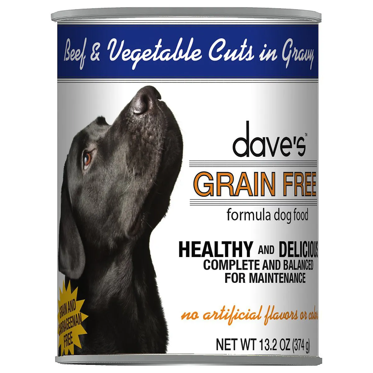 Dave's Pet Food Grain Free Beef and Vegetable Cuts in Gravy Dog Food 13oz