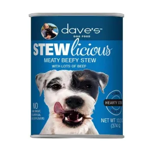 Dave's Pet Food Stewlicious Canned Meaty Beef Stew Wet Dog Food 13.2oz