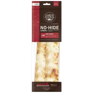 Earth Animal No-Hide Beef Chew Strip 4 count
