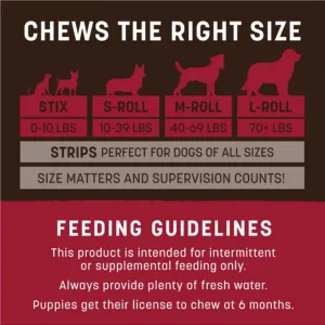 Earth Animal No-Hide Beef Chew Strip 4 count