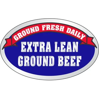 Extra Lean Ground Beef Label | Roll of 500