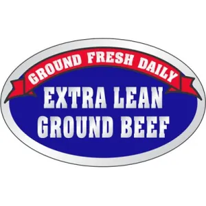 Extra Lean Ground Beef Label | Roll of 500