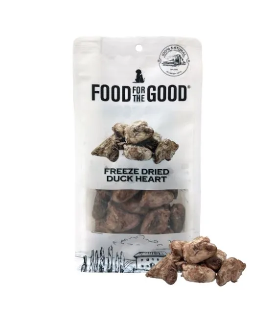 Food For The Good Freeze Dried Cat & Dog Treats (Duck Heart)