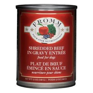 Fromm Four-Star Shredded Beef Entree Canned Dog Food 12oz