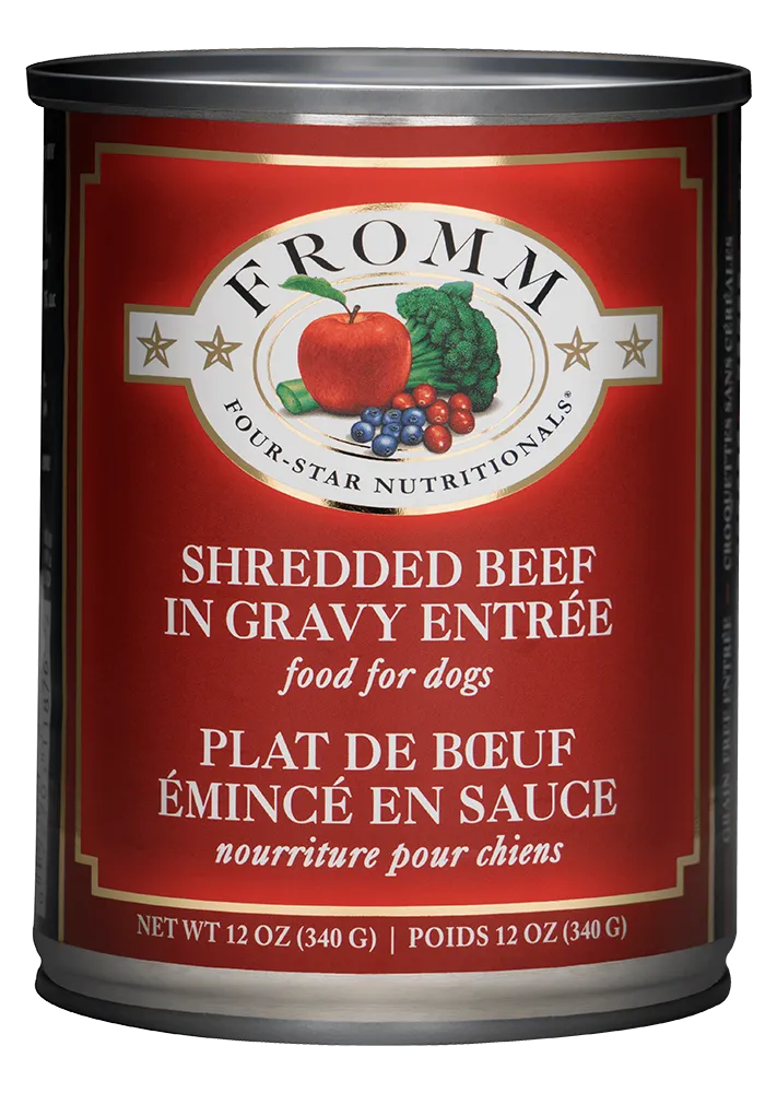 FROMM SHREDDED BEEF IN GRAVY ENTRÉE 12oz DOG FOOD