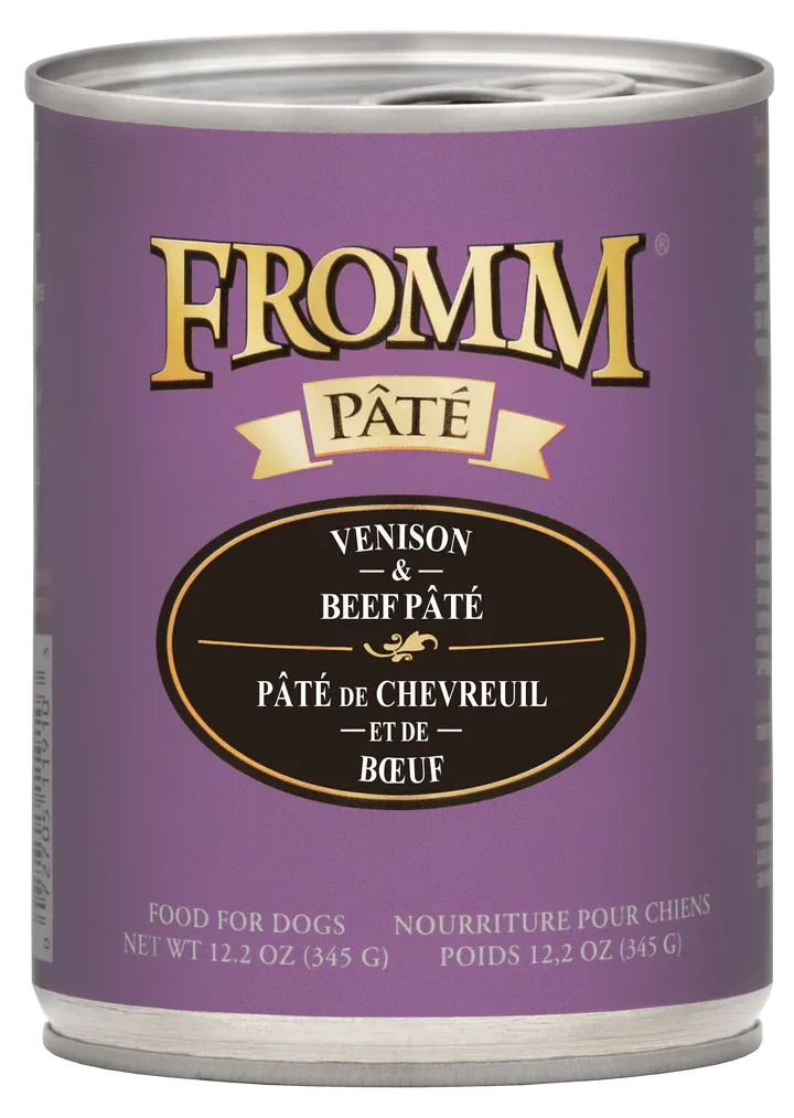 Fromm Venison & Beef Pate Dog Can 12oz