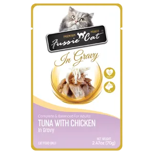 Fussie Cat Tuna With Chicken In Gravy 2.47-oz Pouch, Wet Cat Food