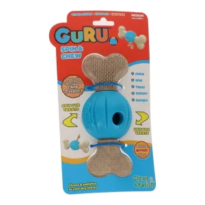 GURU Spin and Chew Treat Chew Bacon Scented Dog Enrichment Toy Medium^^^