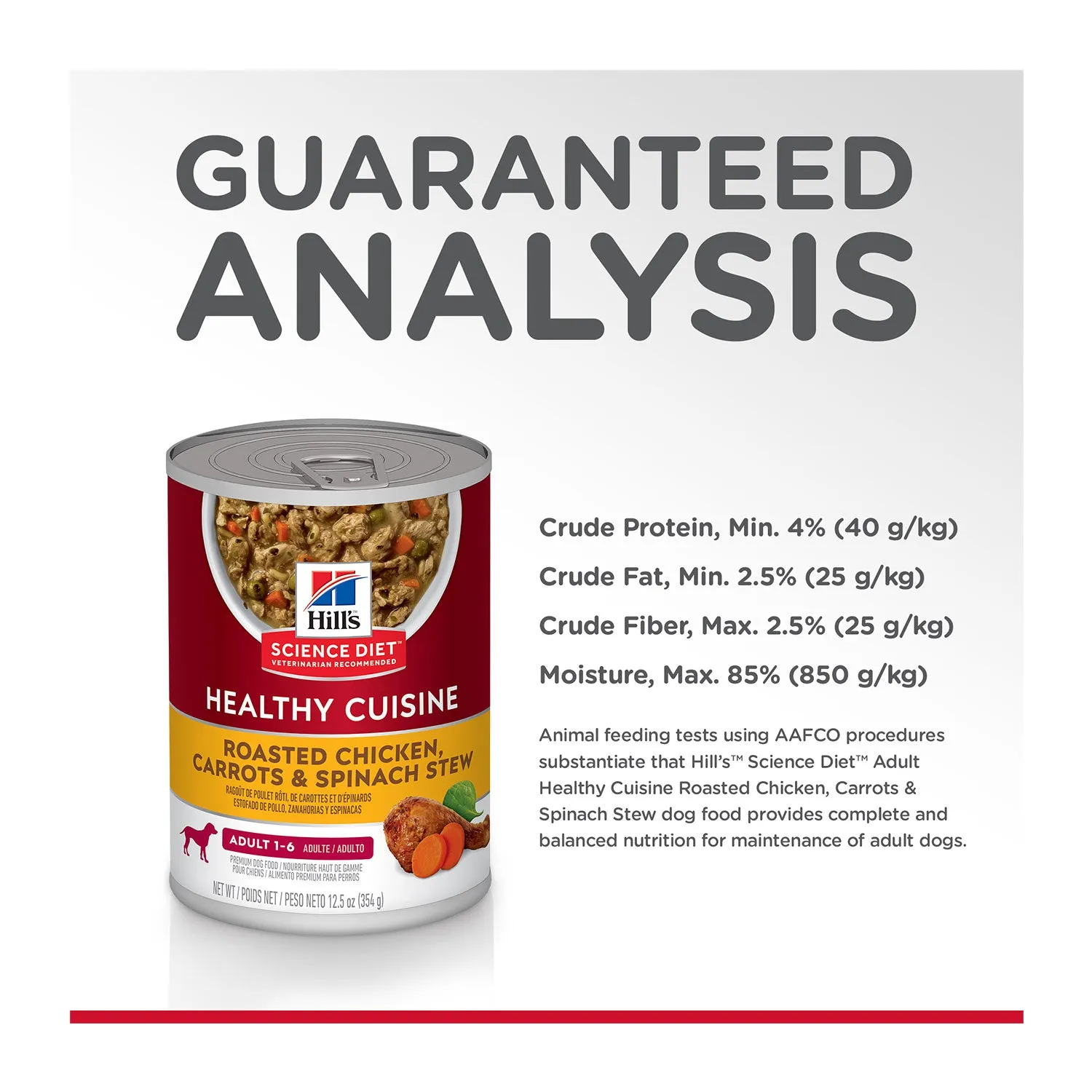Hill's Science Diet Healthy Cuisine Roasted Chicken, Carrots & Spinach Stew Adult Canned Dog Food