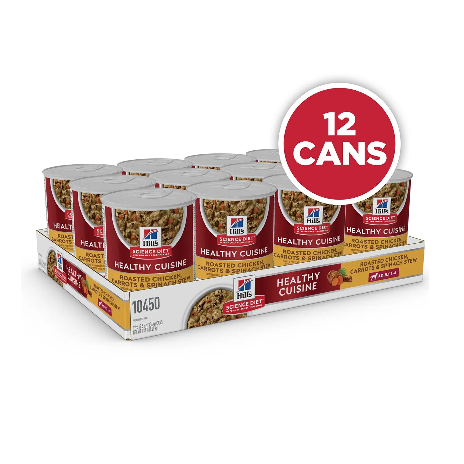 Hill's Science Diet Healthy Cuisine Roasted Chicken, Carrots & Spinach Stew Adult Canned Dog Food
