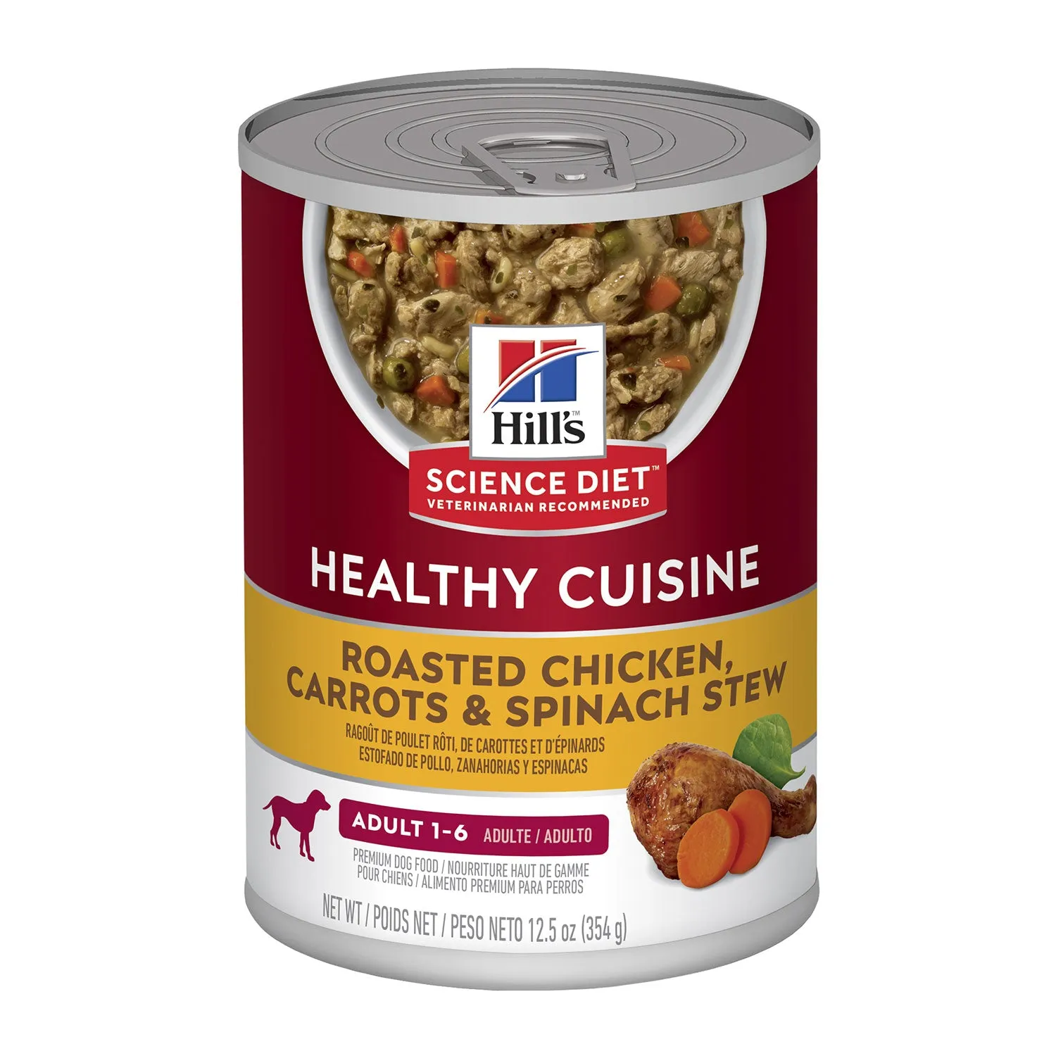 Hill's Science Diet Healthy Cuisine Roasted Chicken, Carrots & Spinach Stew Adult Canned Dog Food