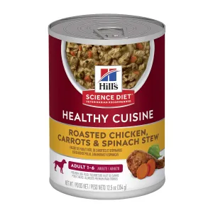 Hill's Science Diet Healthy Cuisine Roasted Chicken, Carrots & Spinach Stew Adult Canned Dog Food