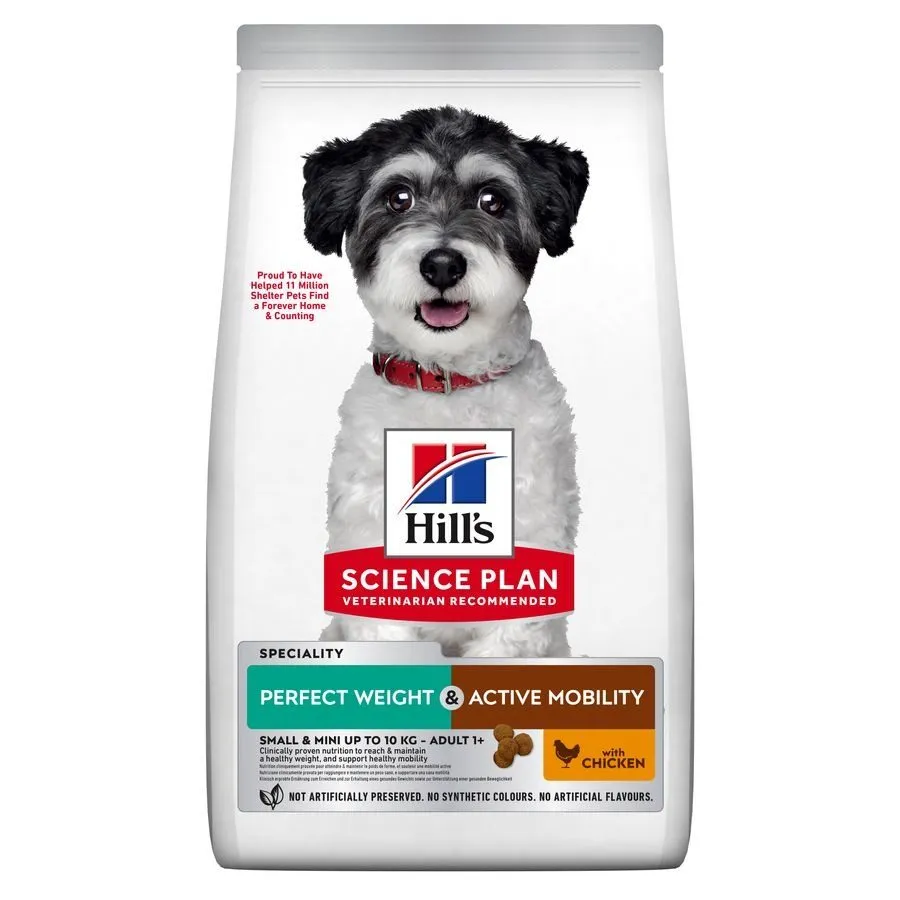 Hill's Science Plan Perfect Weight and Active Mobility Small and Mini Dog Food with Chicken