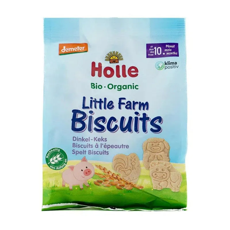 Holle Snack - Little Farm Spelt Biscuits (10  Months), 100g - 6 Packs