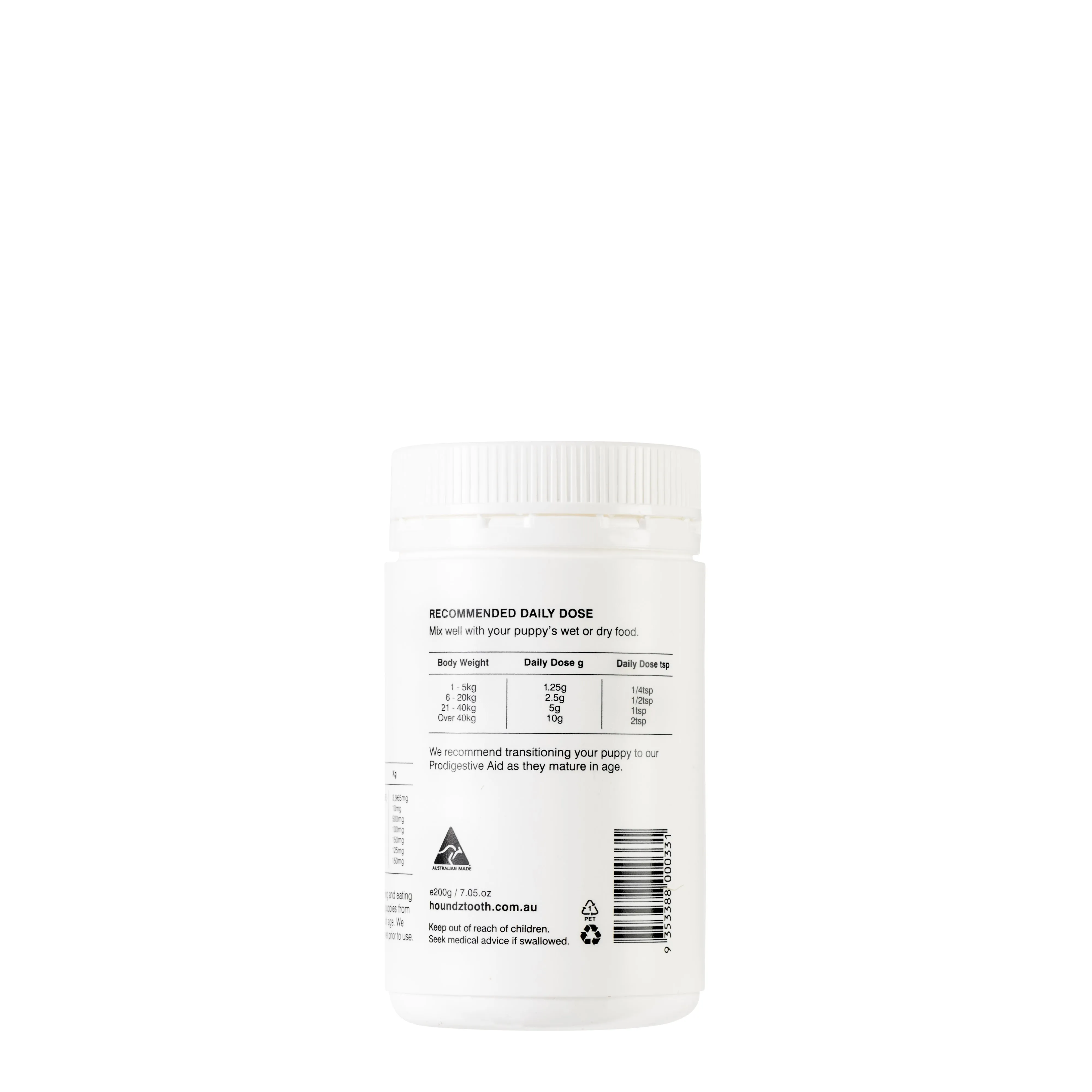 Houndztooth Puppy Probiotic Health Supplement 200g