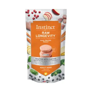 Instinct Raw Longevity Adult Frozen Chicken Patties Dog Food, 6-lb Bag