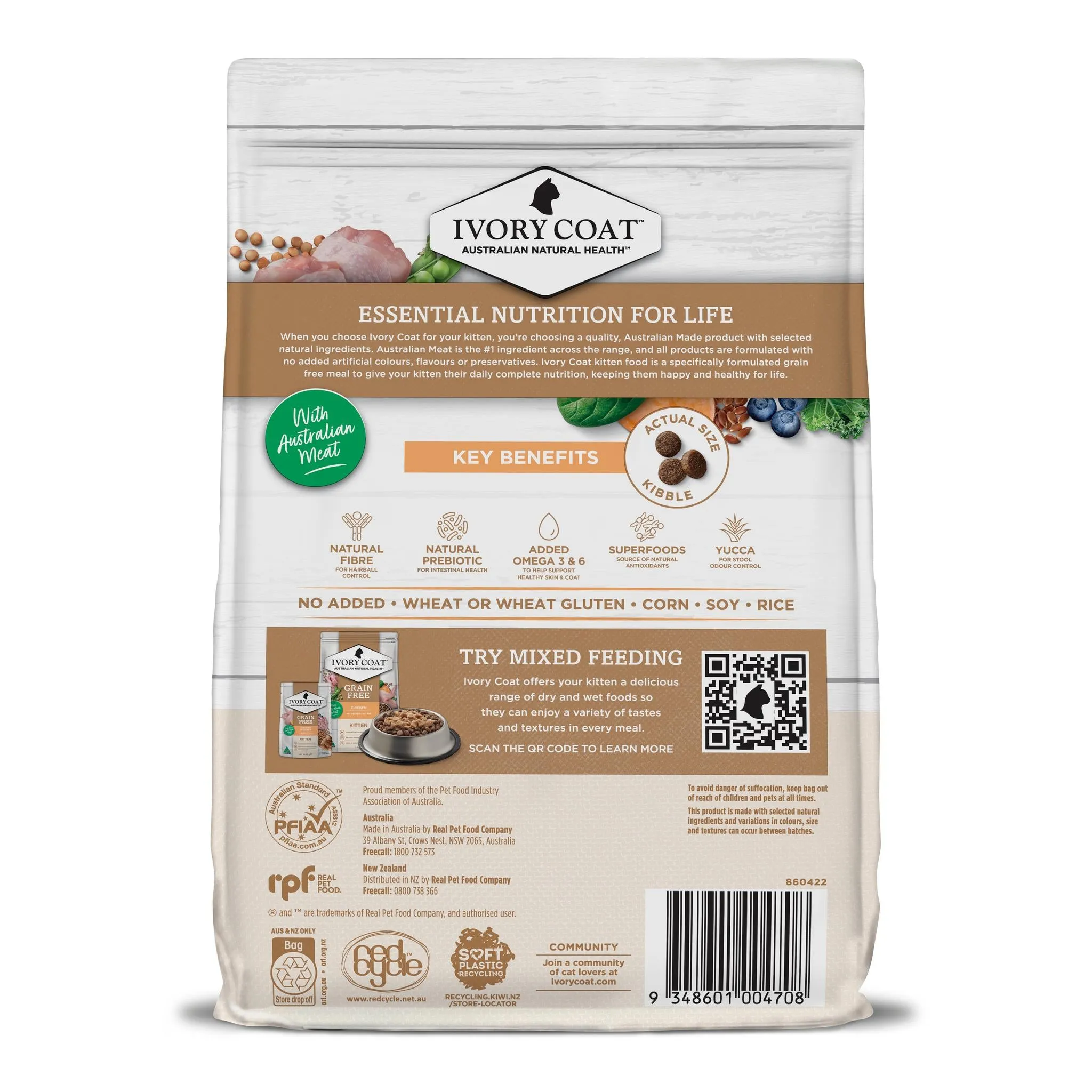 Ivory Coat Grain Free Kitten Grain Free Chicken Cat Dry Food 2kg