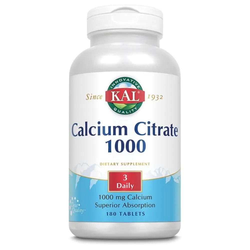 KAL Calcium Citrate 1000mg 180 Tablets