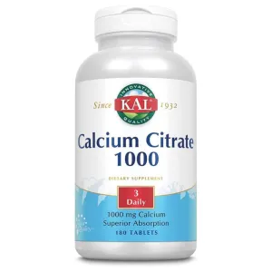 KAL Calcium Citrate 1000mg 180 Tablets