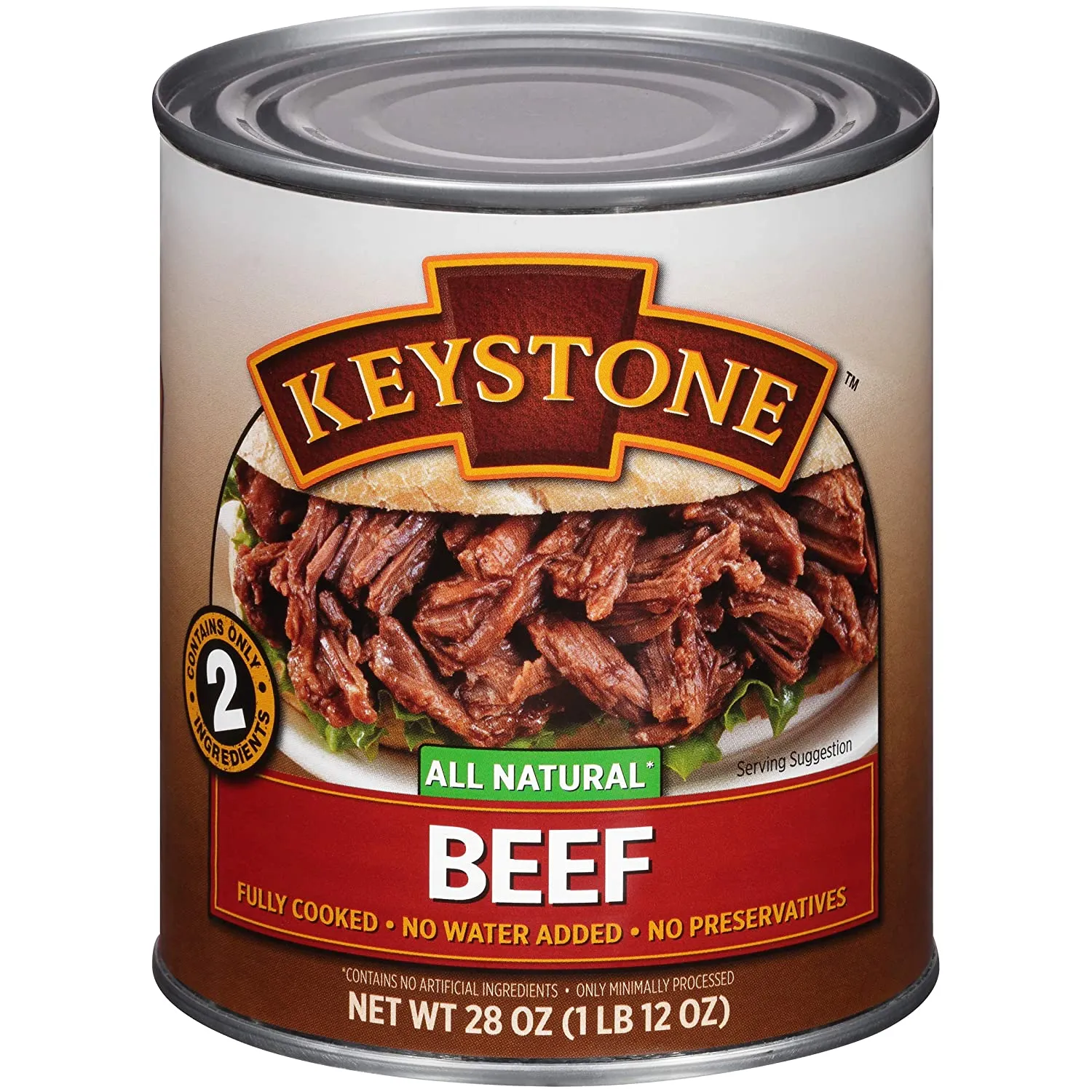 Keystone Meats All-Natural Beef 28 oz Can