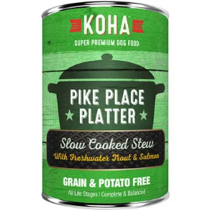 Koha Pike Place Platter Slow Cooked Stew Grain-Free Canned Dog Food 12.7 oz