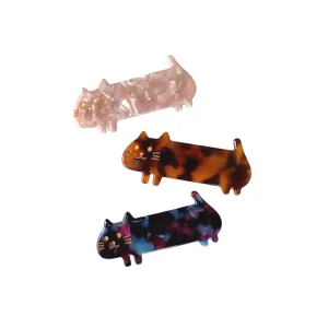 Mas Gatos Barrette Set of 3 - Pink/Purple by Milk Teeth