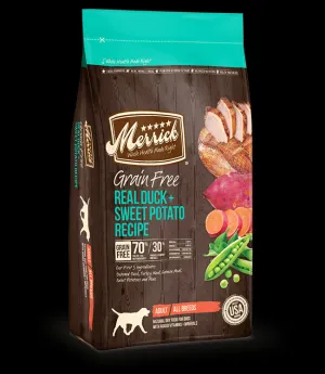 Merrick Grain Free Real Duck and Sweet Potato Recipe Dry Dog Food 22lb