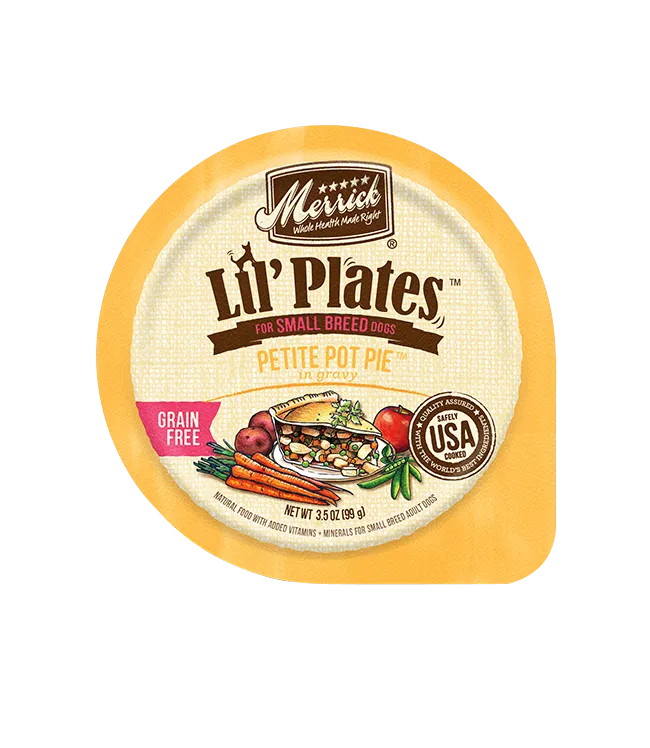 Merrick Lil' Plates Grain Free Petite Pot Pie Wet Dog Food, 3.5-oz Case of 12