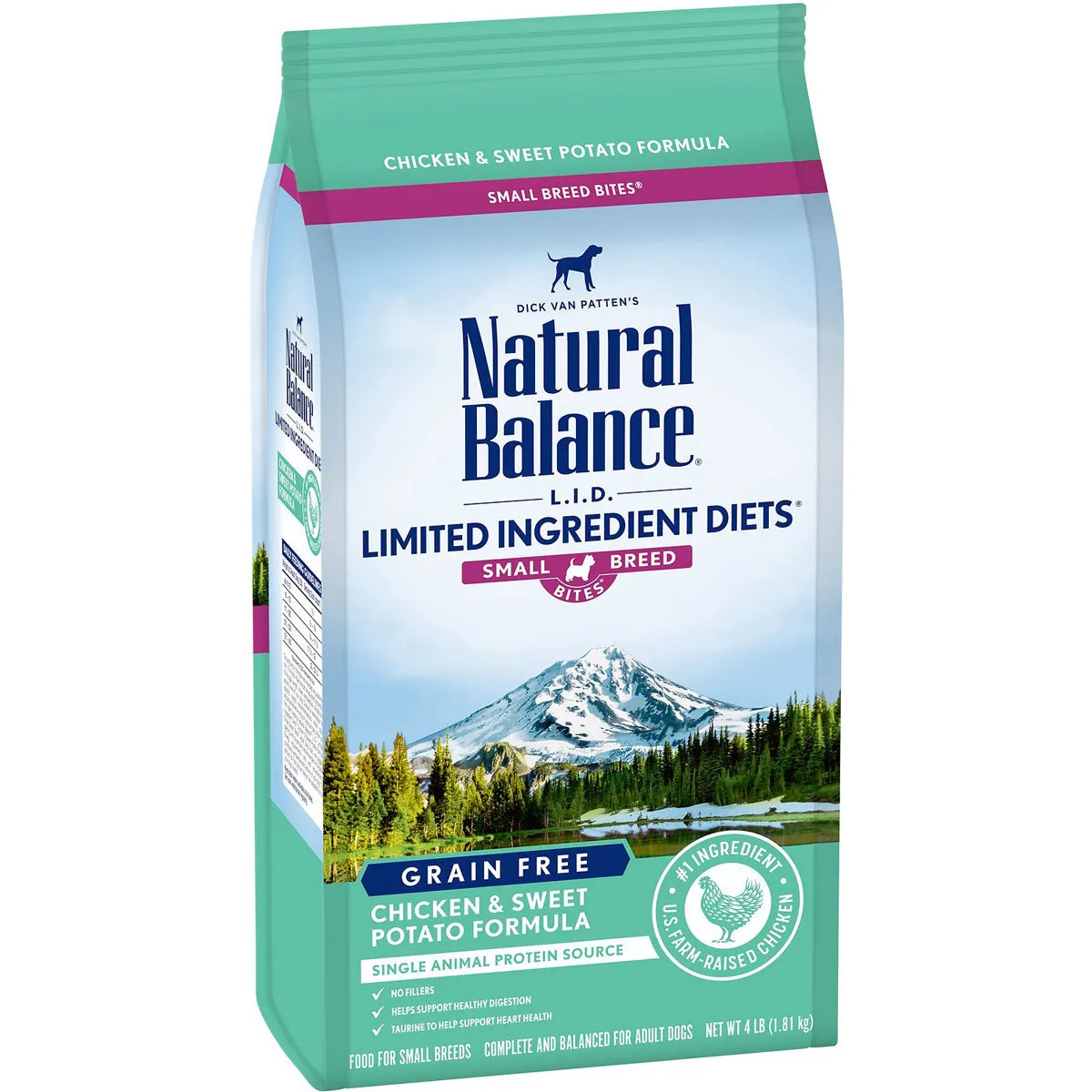 Natural Balance L.I.D. Chicken Sweet Potato Small Breed Bites Dog Food 12lb