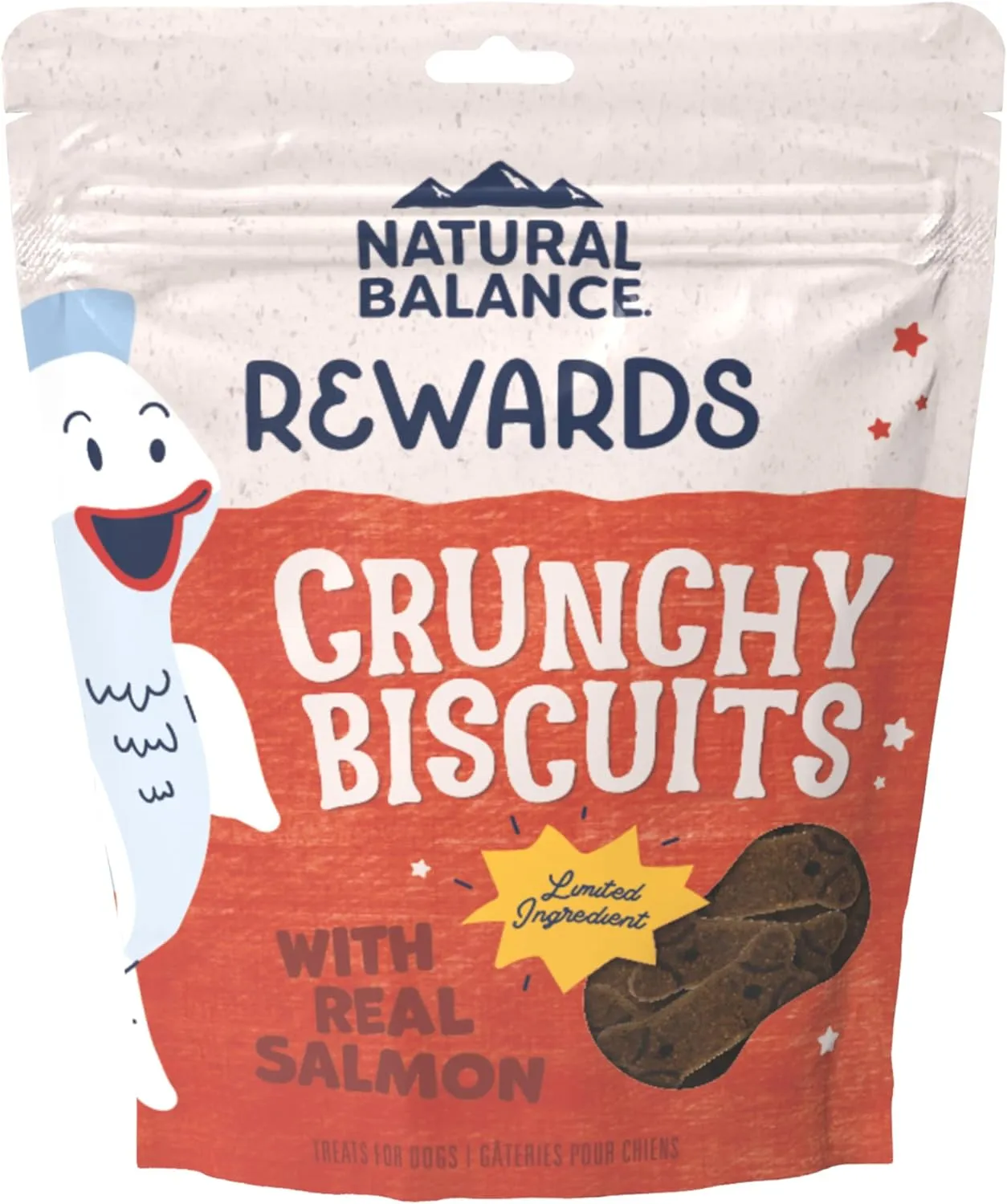 Natural Balance Rewards Crunchy Biscuits with Real Salmon Dog Treats
